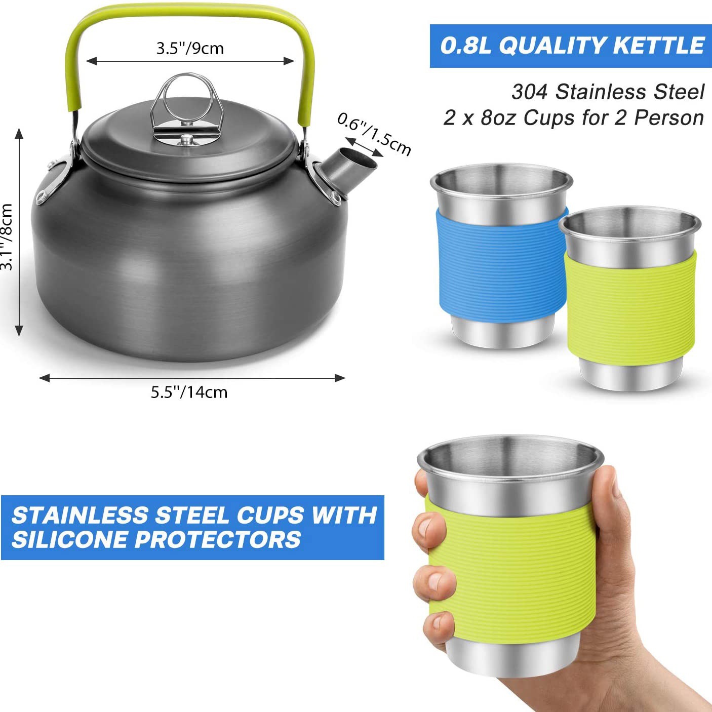 Outdoor Camping Cook Set with  - Camping Cooking Gear Set ulasan dan harga