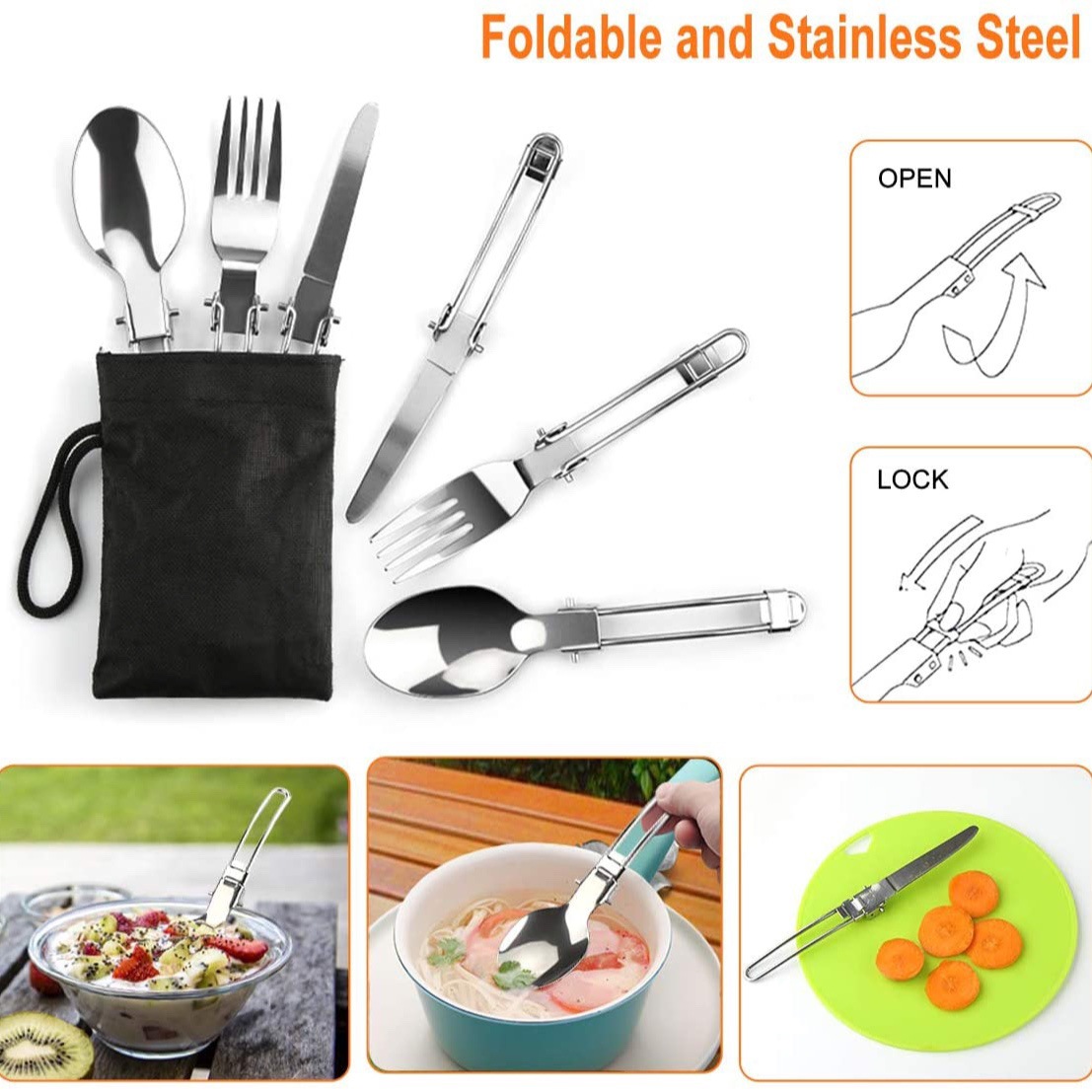 Outdoor Camping Cook Set with  - Camping Cooking Gear Set ulasan dan harga