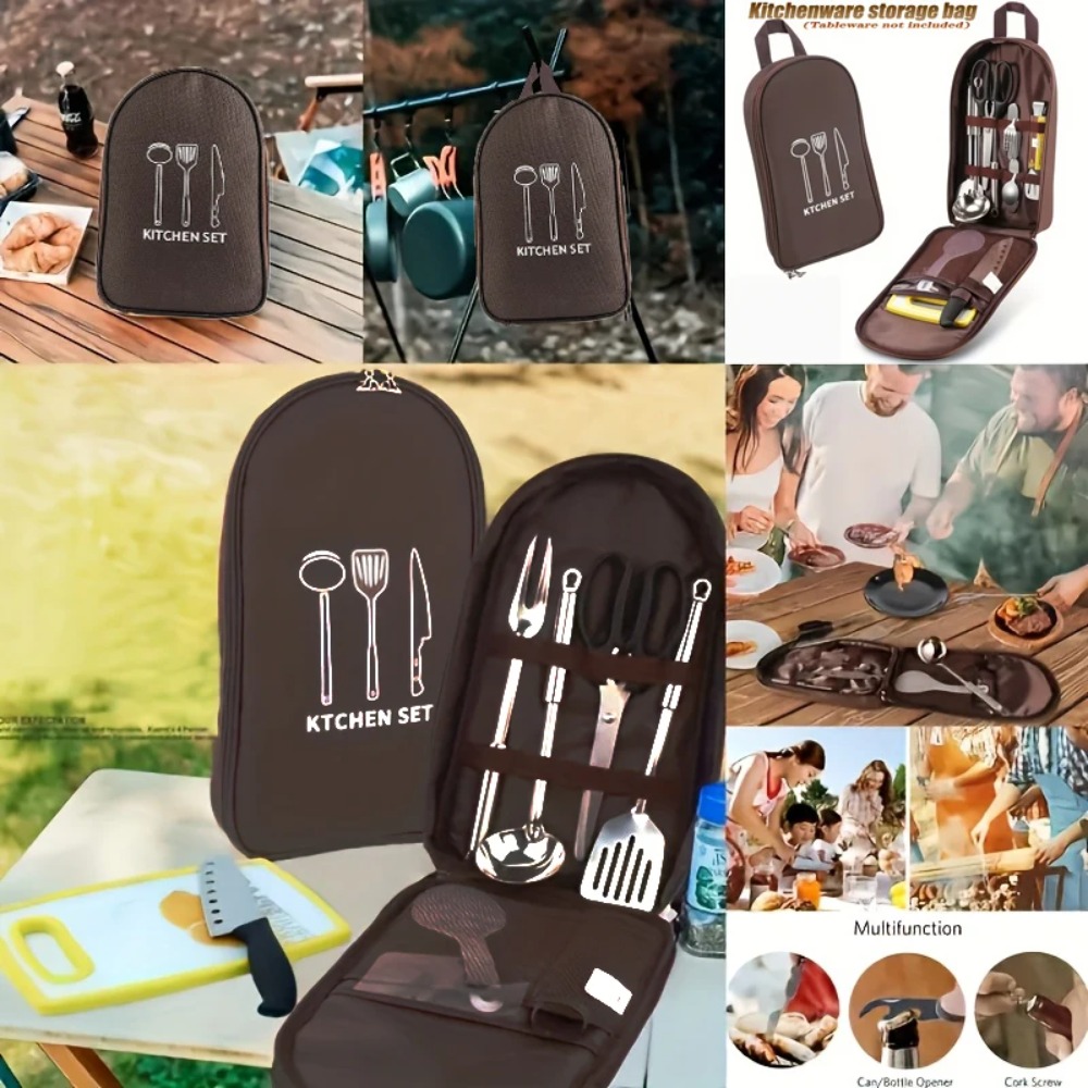 Portable Outdoor Cook Bag Camp - Camping Cooking Utensil Organizer ulasan dan harga