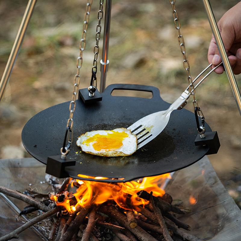 Outdoor Campfire Tripod Portab - Camping Cooking One Pot ulasan dan harga