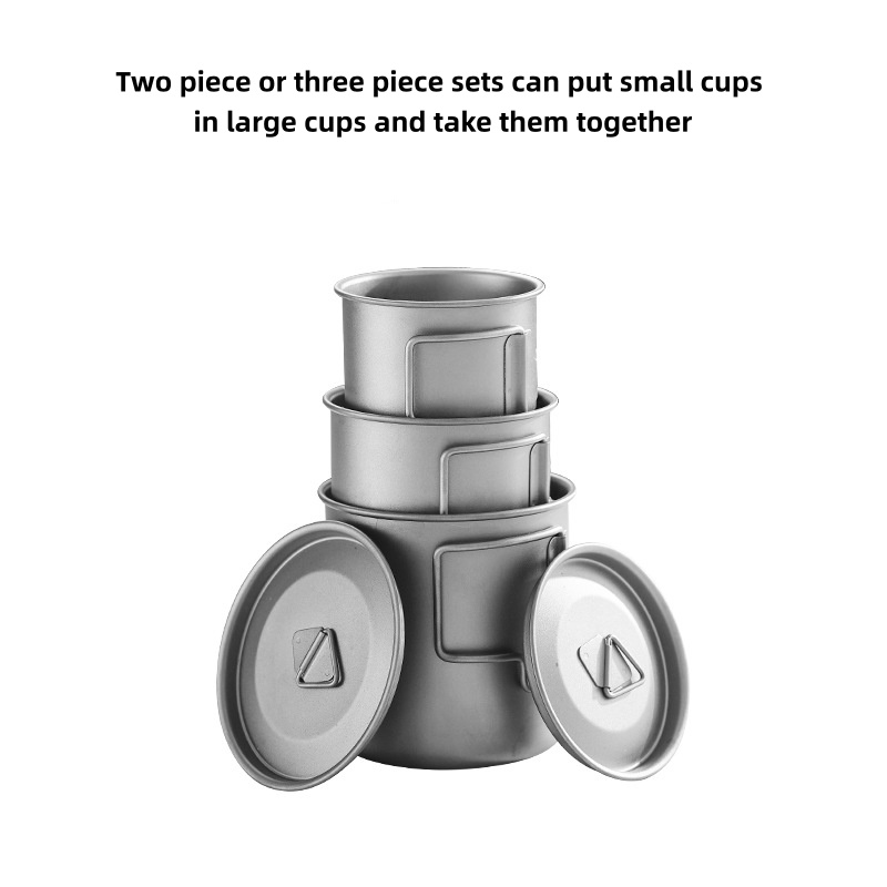 Titanium Camping Mug with Fold - Camping Cooking Handle ulasan dan harga