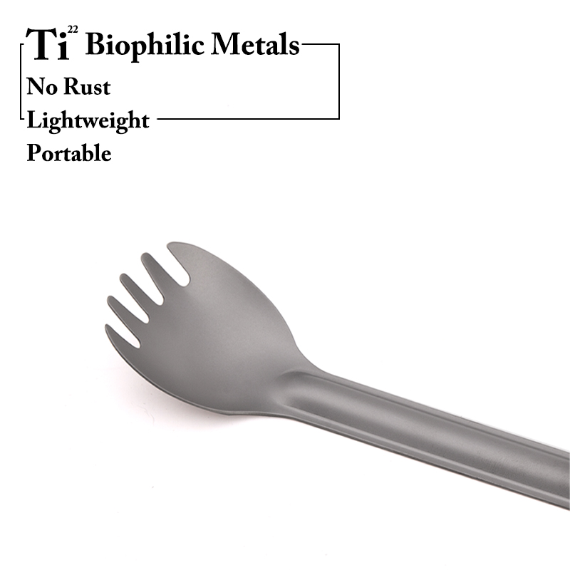 TiTo Titanium Spork Spoon Long - Camping Cooking Handle ulasan dan harga