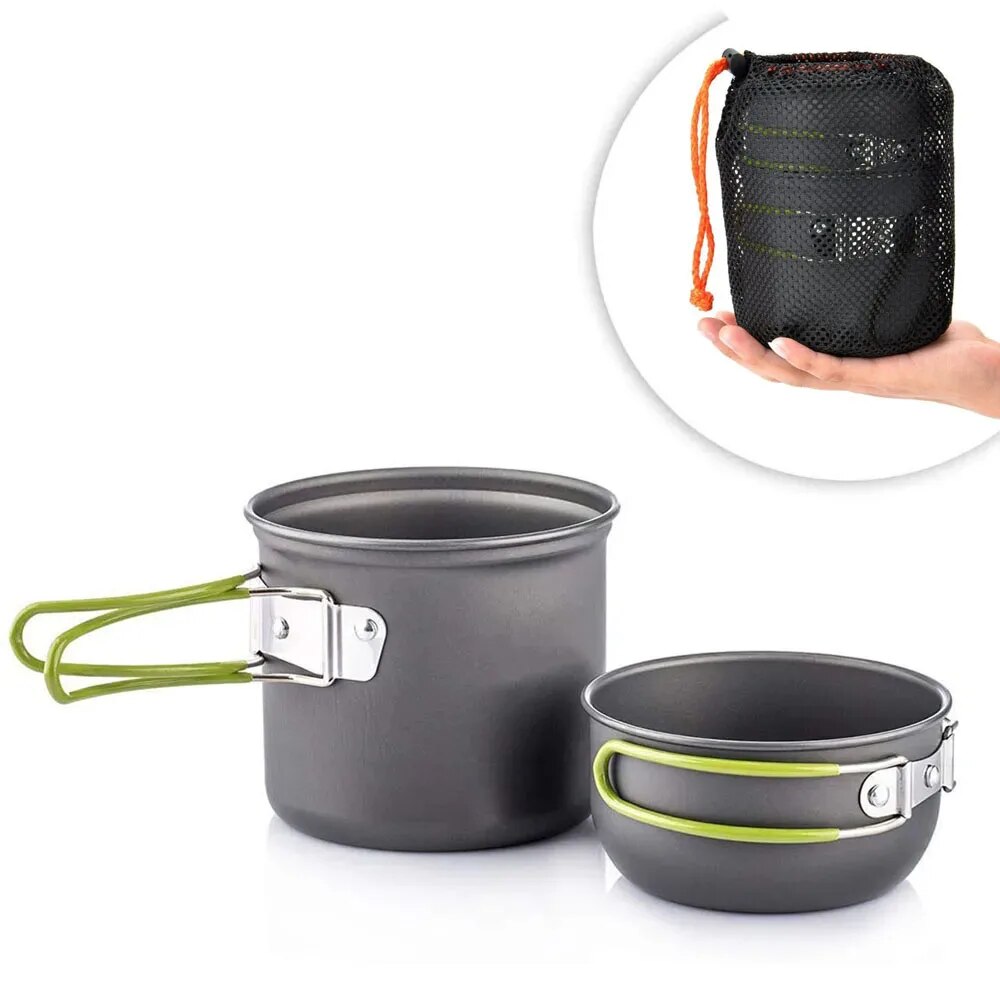 Camping Cookware Mess Kit Ultr - Camping Cooking Gear Set ulasan dan harga