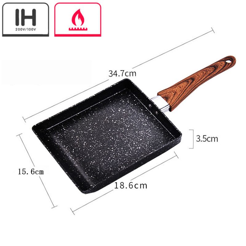 Japanese Omelette Pan Egg Roll - Camping Cooking Without Gas ulasan dan harga