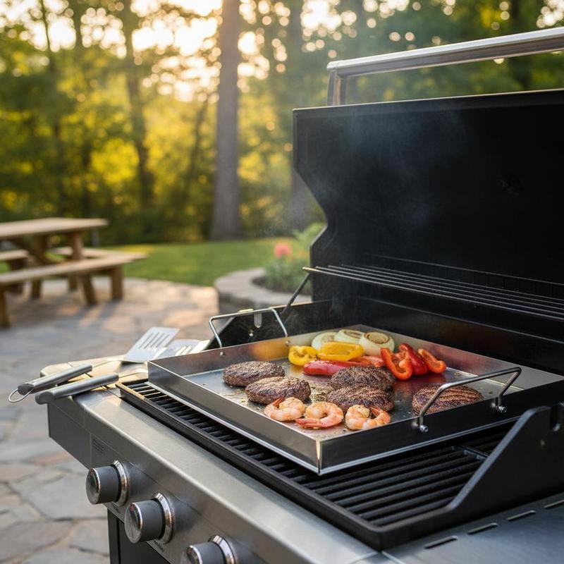 Universal Flat Top Griddle 18x - Camping Cooking Handle ulasan dan harga