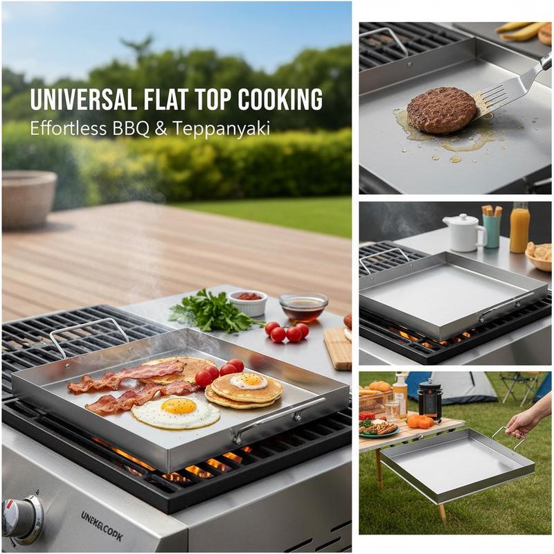 Universal Flat Top Griddle 18x - Camping Cooking Handle ulasan dan harga