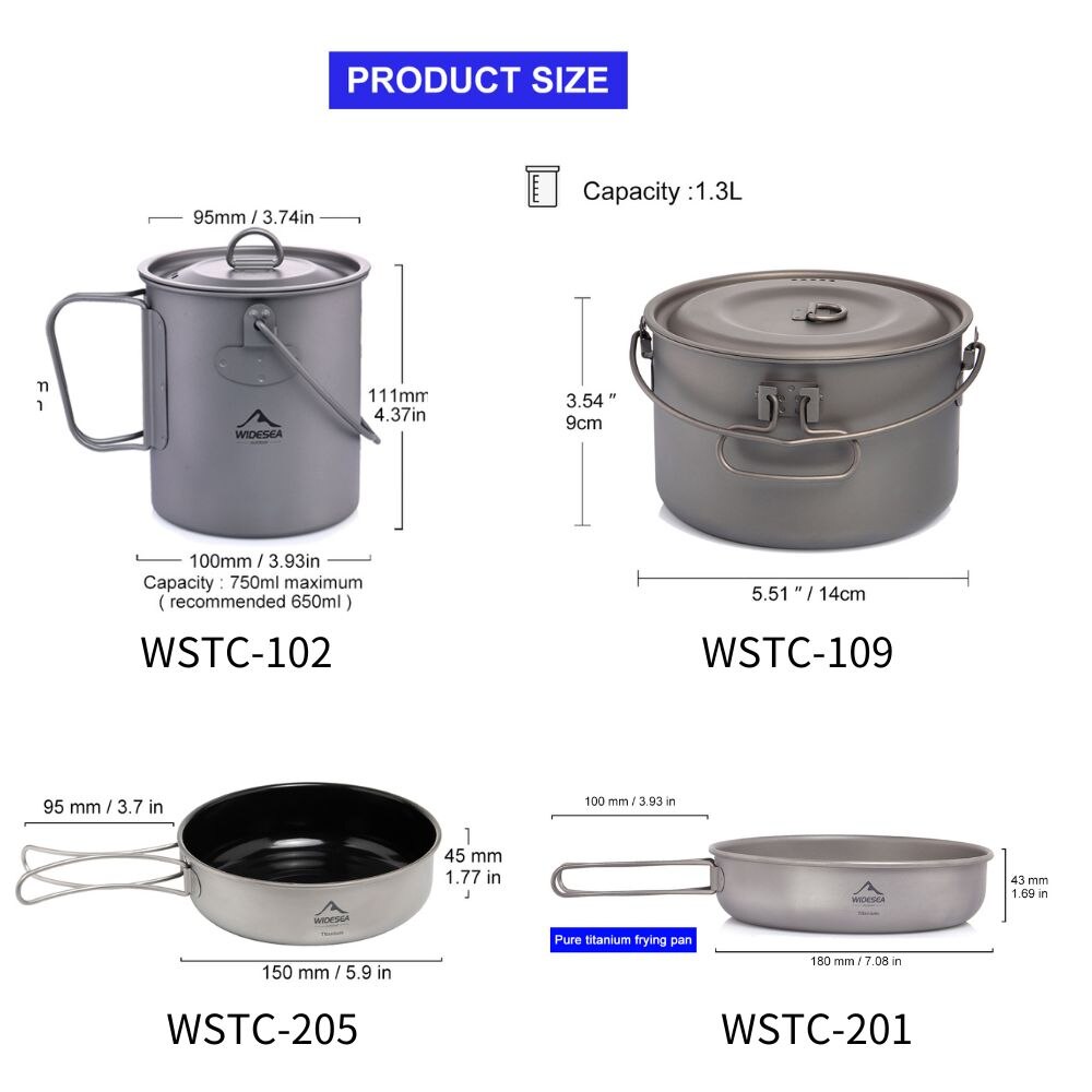 Widesea Camping Tableware Tita - Camping Cooking Gear Set ulasan dan harga