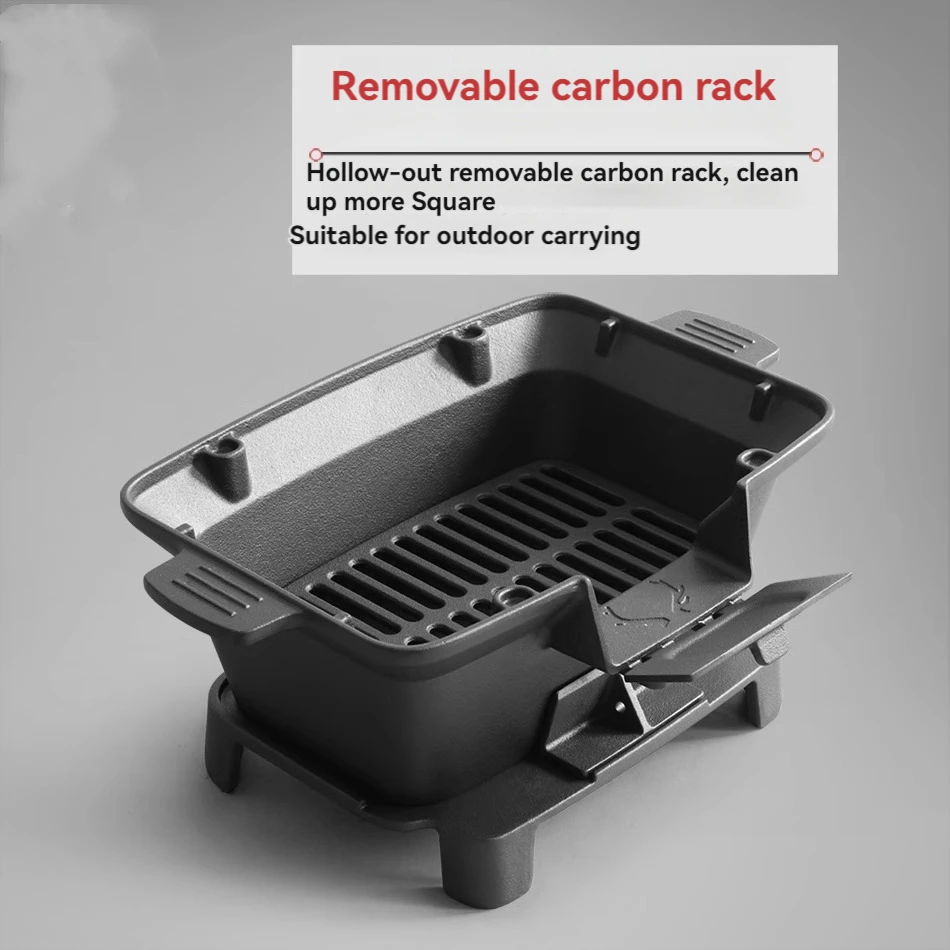 Uncoated barbecue charcoal sto - Camping Cooking Cast Iron ulasan dan harga