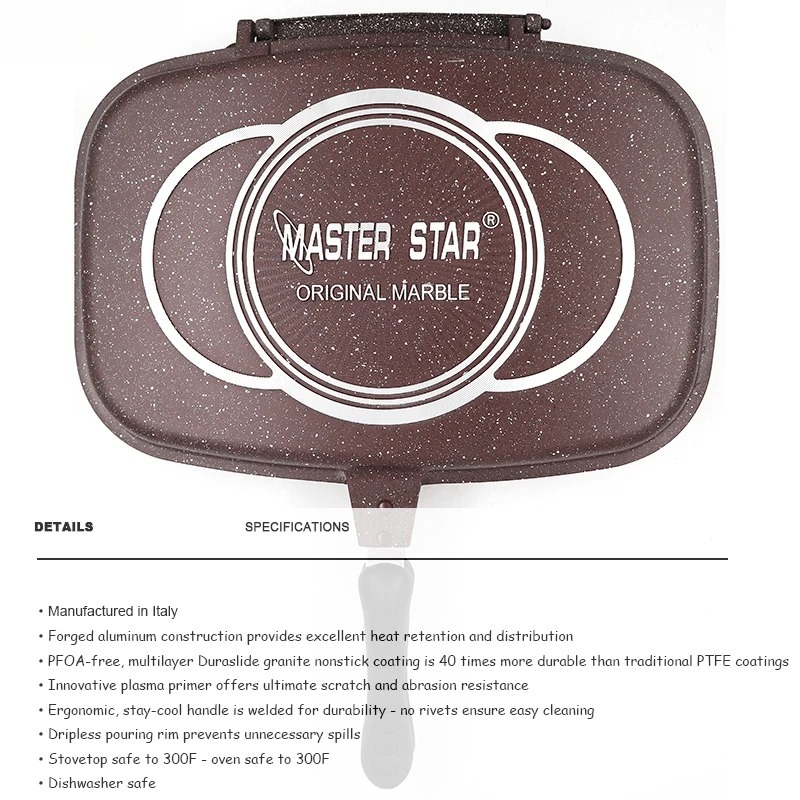 Double Sided Fry Pan, Die-Cast - Camping Cooking Without Gas ulasan dan harga