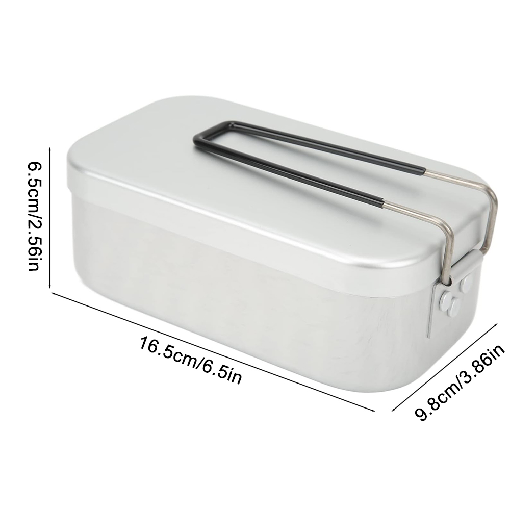 800ML Aluminum Lunch Boxes Out - Camping Cooking Handle ulasan dan harga