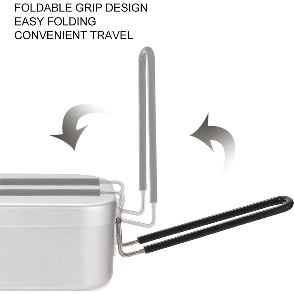 800ML Aluminum Lunch Boxes Out - Camping Cooking Handle ulasan dan harga