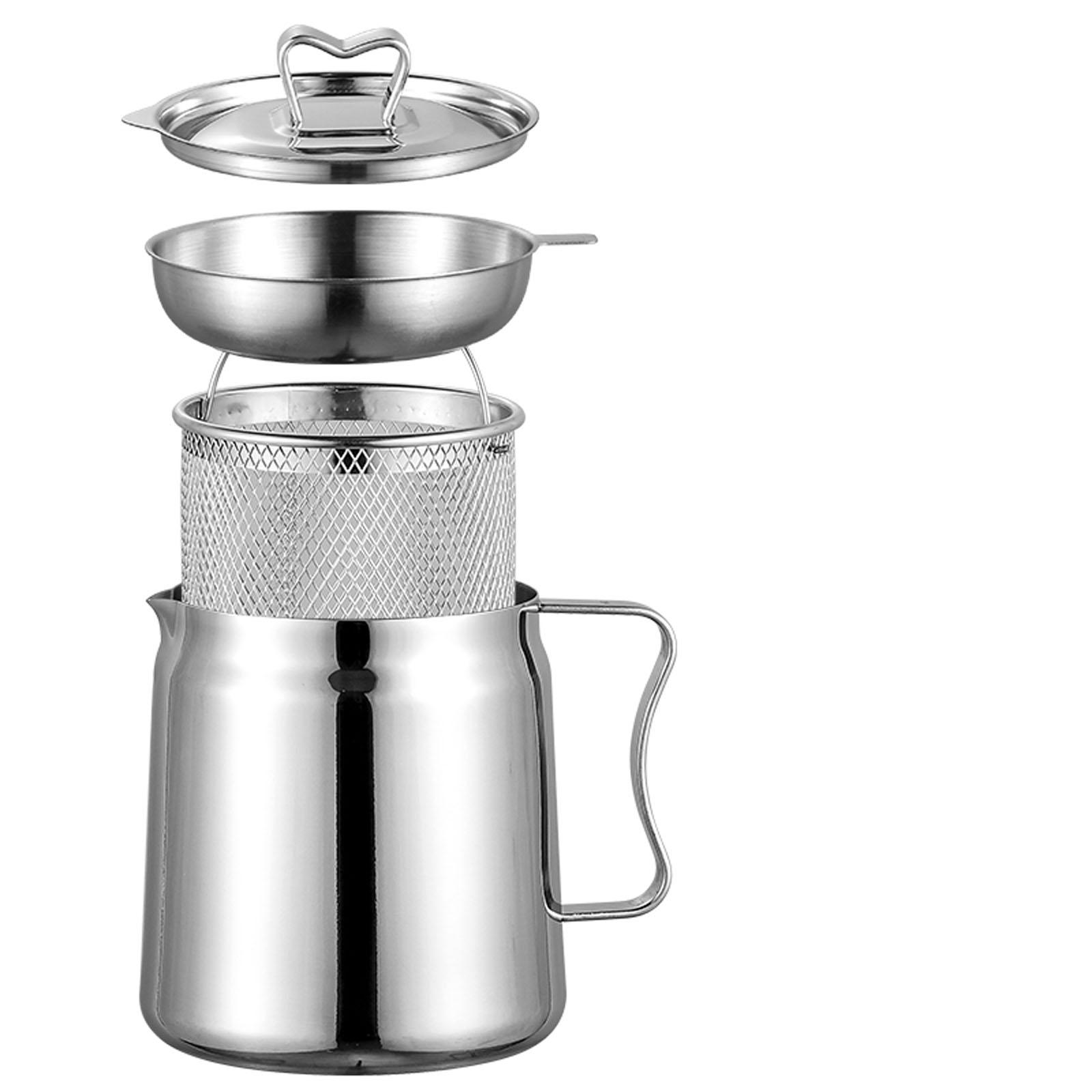 Deep Fryer Set Stainless Oil F - Camping Cooking Oil Container ulasan dan harga