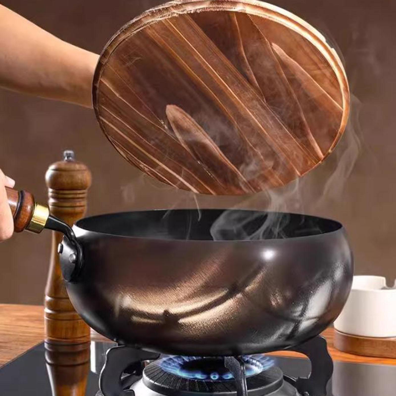 Non Coated Wok Chinese Wok Woo - Camping Cooking Cast Iron ulasan dan harga