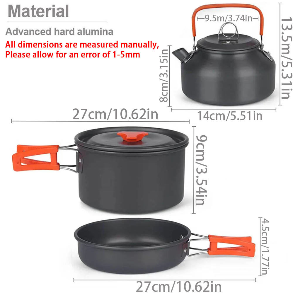 1pcs/1set Camping Cookware Kit - Camping Cooking Gear Set ulasan dan harga