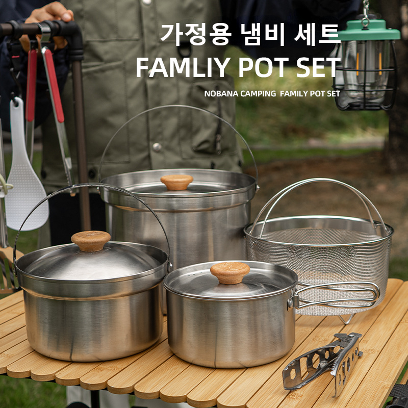 NOBANA Newest Outdoor Stainles - Camping Cooking Gear Set ulasan dan harga