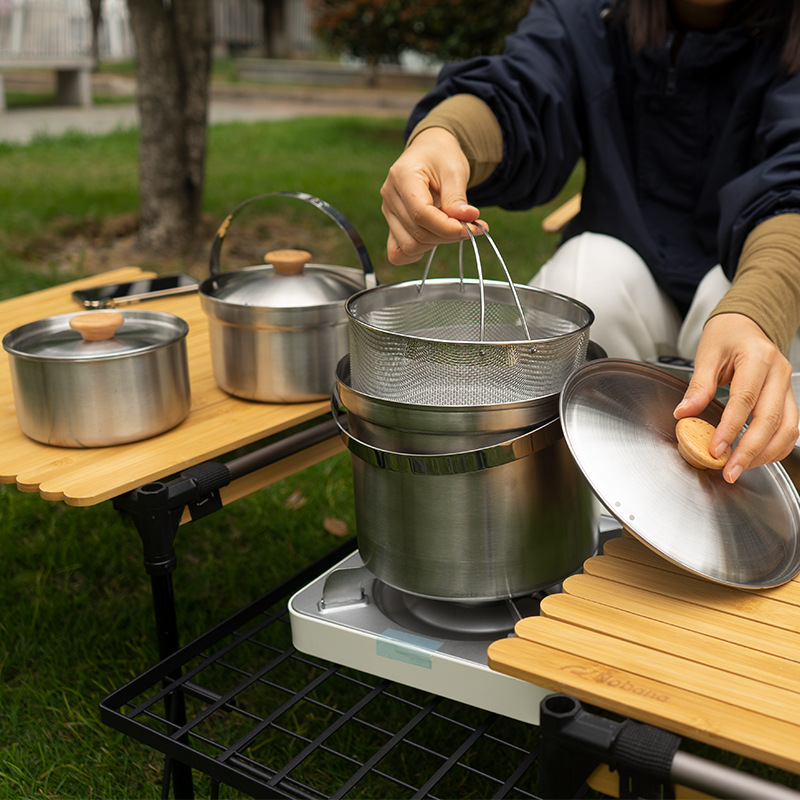 NOBANA Newest Outdoor Stainles - Camping Cooking Gear Set ulasan dan harga