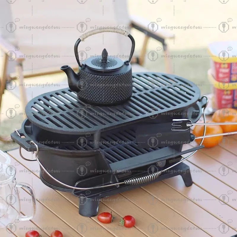 Cast Iron Charcoal Grill Non C - Camping Cooking Cast Iron ulasan dan harga