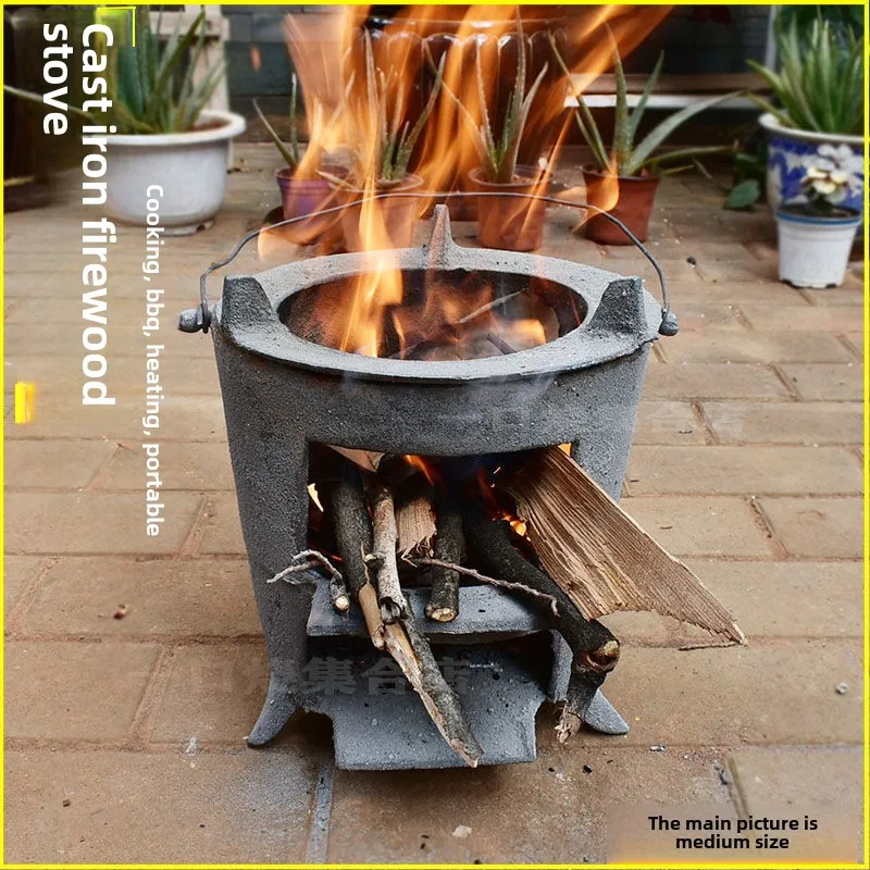 Cast iron firewood stove, dome - Camping Cooking Cast Iron ulasan dan harga