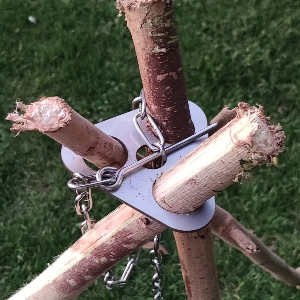 Stainless Steel Camping Tripod - Camping Cooking Hanger ulasan dan harga