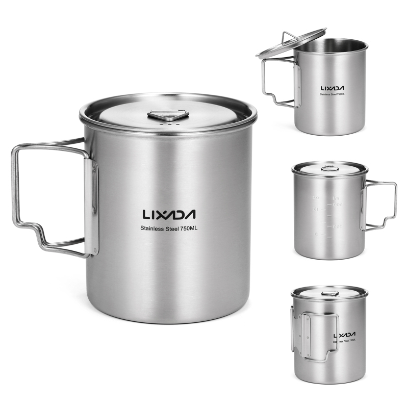 Lixada 750ml Cup Outdoor Stain - Camping Cooking Handle ulasan dan harga