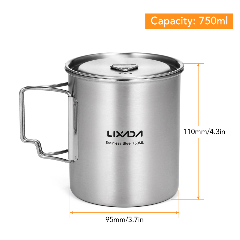Lixada 750ml Cup Outdoor Stain - Camping Cooking Handle ulasan dan harga