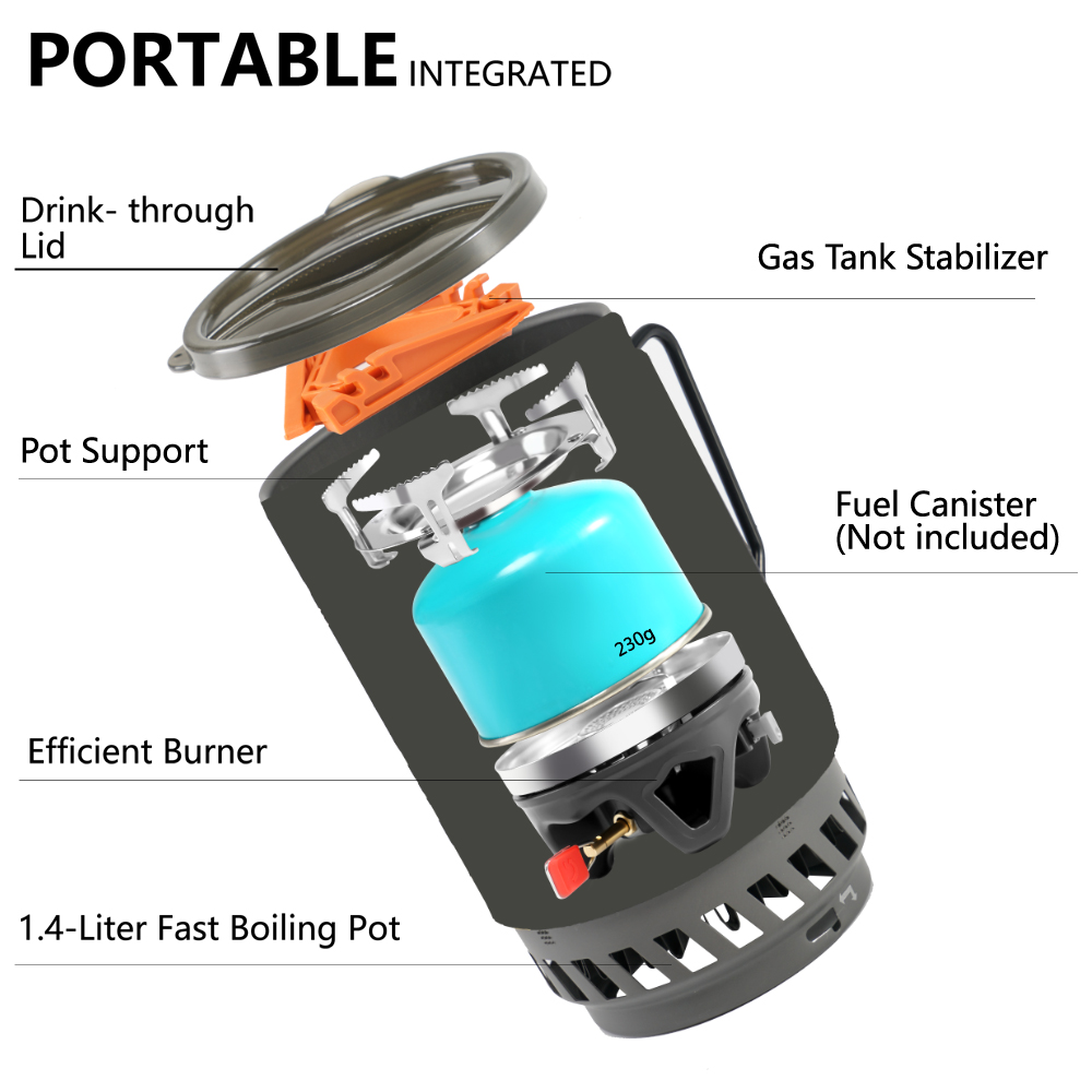 APG Portable 1400ml Cooking Sy - Camping Cooking One Pot ulasan dan harga
