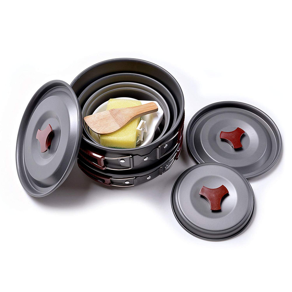 Outdoor Camping Cookware Kit N - Camping Cooking Gear Set ulasan dan harga