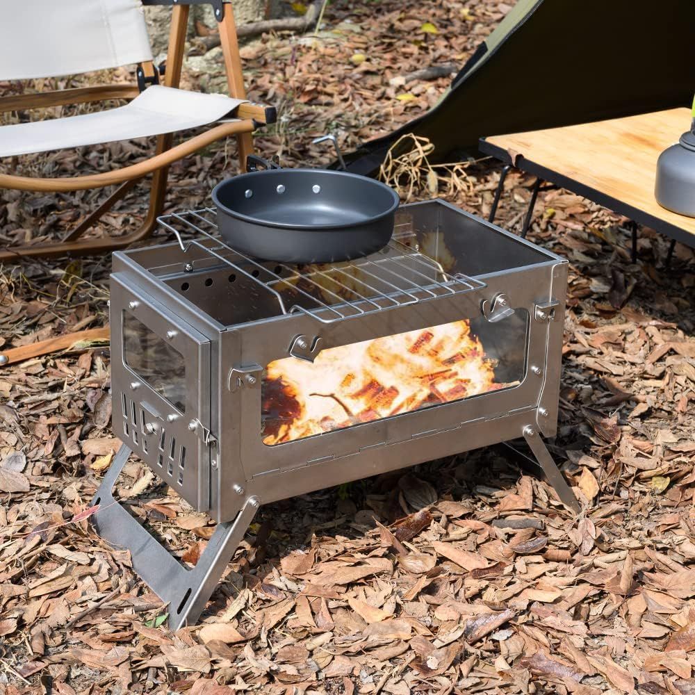 Stainless Steel Portable Tent  - Camping Cooking Cast Iron ulasan dan harga