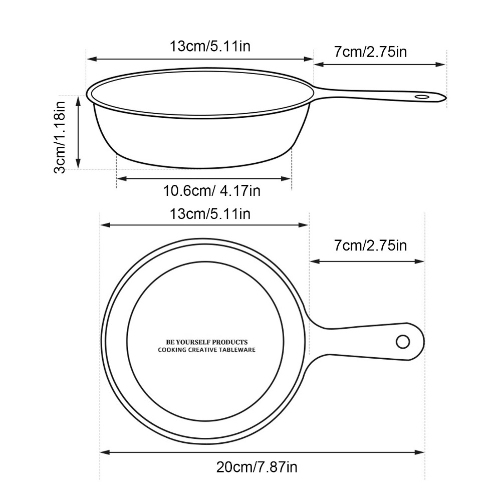 Durable 5.1 Inch Mini Fry Pan  - Camping Cooking Without Gas ulasan dan harga
